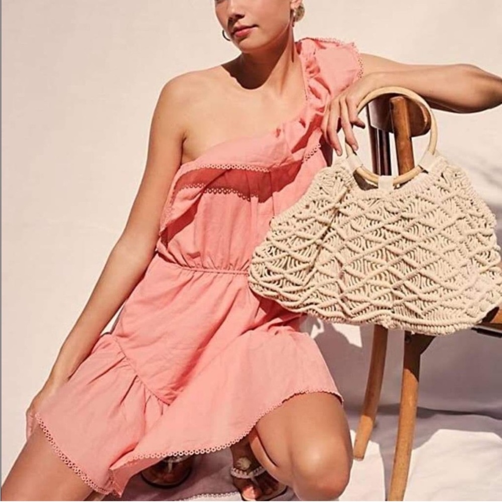 Free People Lovers Lane One Shoulder Minidress‎ M
